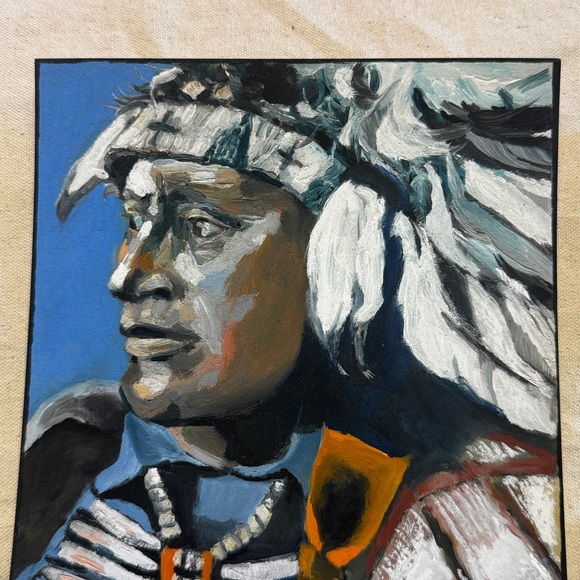 Fine art print Chief John Hallow- 8x10” inch unframed artwork by Choctaw artist - Picture 6 of 8